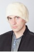 White mink fur hat